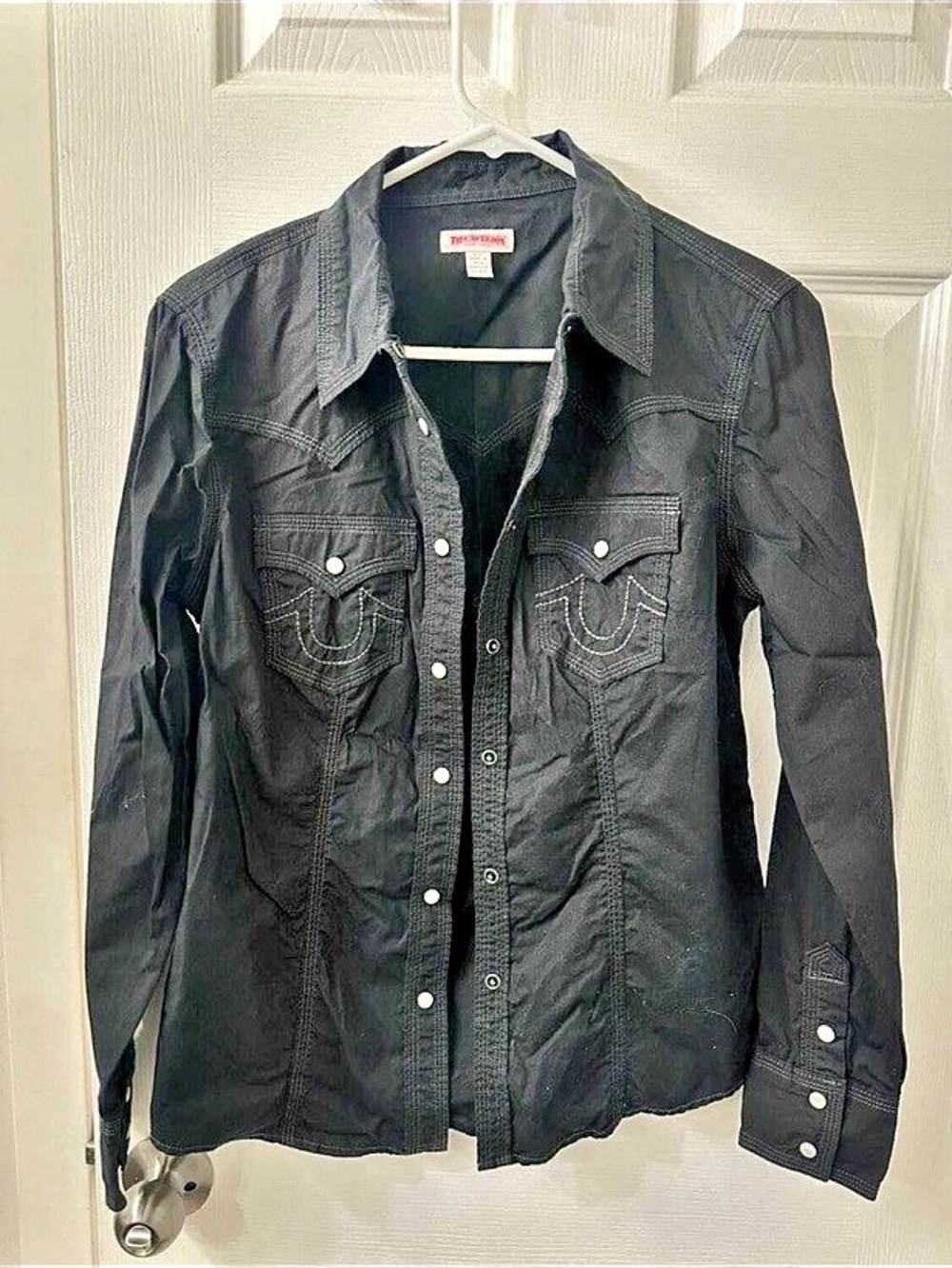 True Religion Black Button Down Shirt